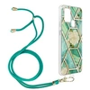 Image de Coque pour Samsung Galaxy A21s Motif géométrique avec Cordon Amovible turquoise