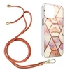 Image de Coque pour iPhone 11 Pro Motif géométrique avec Cordon Amovible Rose gold