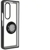 Image de Coque pour Samsung Galaxy Z Fold 3 Bi-matière Bague Métallique Support Vidéo Noir