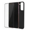 Image de Coque Samsung Galaxy S22 Plus Souple Noir et Verre Trempé 9H Contour Noir