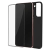 Image de Coque pour Samsung Galaxy S22 Souple Noir et Verre Trempé 9H Contour Noir