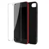 Image de Coque pour iPhone 7 8 SE 2020 et SE 2022 Souple Noir et Verre Trempé 9H Transparent