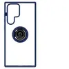 Image de Coque pour Samsung Galaxy S22 Ultra Bi-matière Bague Métallique Support Vidéo Bleu