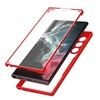 Image de Coque pour Samsung Galaxy S22 Ultra Dos Plexiglas Avant Polymère Coins Renforcés Contour rouge