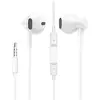 Image de Ecouteurs Filaires Jack 3.5mm Son Stéréo Télécommande Microphone Blanc