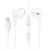 Image de Ecouteurs Filaires iPhone Lightning Télécommande Micro Connexion Bluetooth Blanc