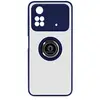Image de Coque Xiaomi Poco M4 Pro Bi-matière Bague Métallique Support Vidéo Bleu
