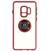 Image de Coque pour Samsung Galaxy S9 Bi-matière Bague Métallique Support Vidéo Rouge