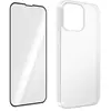 Image de Coque pour iPhone 14 Pro Silicone Gel Souple et Film Verre Trempé 9H Noir