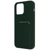Image de Coque pour iPhone 14 Pro Max Silicone Souple Porte-cartefonce Vert foncé