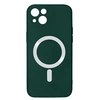 Image de Coque pour iPhone 14 Compatible Magsafe Semi Rigide Soft-Touch vert foncé