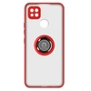 Image de Coque pour Xiaomi Redmi 10A Bi-matière Bague Métallique Support Vidéo rouge