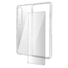 Image de Coque pour Galaxy Z Fold 4 Silicone Gel et Film Verre Trempé 9H Transparent