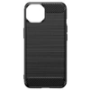 Image de Coque pour iPhone 14 Plus Renforcée Souple Carbone Effet Brossé Noir