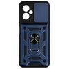 Image de Coque pour Xiaomi Redmi Note 12 5G avec Cache caméra et Bague Support Vidéo Bleu