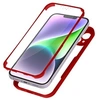 Image de Coque pour iPhone 14 Plus Antichoc Dos Plexiglas et Avant Polymère Contour Rouge