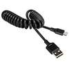 Image de Câble USB vers Micro-USB 2A Extensible de 35cm à 80cm Charge Rapide Noir