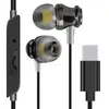 Image de Ecouteurs Filaires USB C Intra-auriculaires Microphone et Boutons Noir