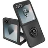 Image de Coque pour Galaxy Z Flip 6 Antichoc avec Bague Support Magnétique Noir