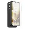 Image de Pack arrière semi-rigide et Protège-écran en verre trempé Noir et Transparent pour Motorola Moto G06 et G06 Power