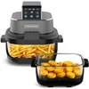 Image de Friteuse sans huile Crispx 1500W 5.5L 2 récipients en verre 4 programmes