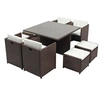 Image de Salon de jardin polyethylene marron 8 pieces 8 personnes