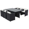 Image de Salon de jardin polyethylene noir 6 pieces 6 personnes