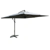 Image de Parasol gris déporté carré 3 x 3 m led SOLENZARA