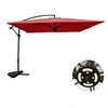 Image de Parasol terracotta déporté carré 3 x 3 m led SOLENZARA
