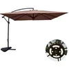 Image de Parasol marron déporté carré 3 x 3 m led SOLENZARA