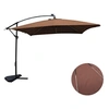 Image de Parasol marron déporté carré 3 x 3 m led SOLENZARA
