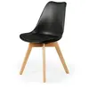 Image de - Chaise scandinave avec coussin - H. 83 cm - Noir