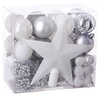 Image de Féérie Lights & Christmas - Kit Décoration pour sapin de Noël - 44 Pièces - Blanc et gris