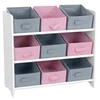 Image de - Meuble de rangement enfant 9 Paniers Girl - 63 x H. 59,5 cm - Rose