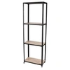 Image de - Bibliothèque industrielle 4 Etagères Factory - 30 x H. 180 cm - Marron naturel