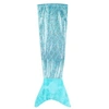 Image de - Plaid sirène effet paillette - Diam. 56 x L. 132 cm - Bleu