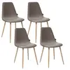 Image de - Lot de 4 - Chaise design scandinave Roka - Taupe