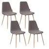 Image de - Lot de 4 - Chaise design scandinave Roka - Gris foncé