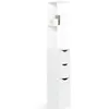 Image de Meuble de toilettes étagère bois 3 portes blanc