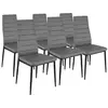 Image de Lot de 6 chaise en metal non empilable non pliable H. 97 cm interieur blanc