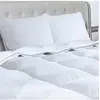 Image de Couette 220x240 CM AELA en plume d'oie anti acarien 500 gr + 2 oreillers