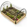 Image de Carré potager 12 compartiments + housse serre châssis