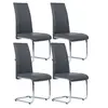 Image de Lot de 4 chaise interieur non empilable non pliable en metal H. 98 cm gris