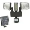 Image de Projecteur solaire 3 têtes 178 LED détecteur de mouvement