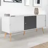 Image de Buffet scandinave bois blanc et gris EFFIE