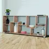 Image de Étagère de salon moderne en bois imitation hêtre