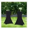 Image de Lot de 2 tables hautes pliantes 105 CM et 2 housses noires
