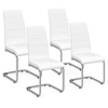 Image de Lot de 4 chaise H. 98 cm non empilable non pliable interieur en metal blanc