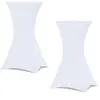 Image de Lot de 2 housses blanches pour table haute pliante 105 CM