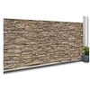 Image de Brise vue occultant 1,8 x 10 M motif pierre marron 160 gr/m²